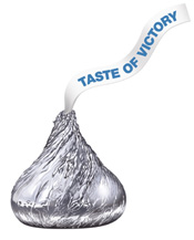 Hershey’s Kisses Brand Chocolate with “Taste of Victory” Plume